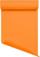 fluorescent orange heat transfer vinyl htv/iron-on roll - 12 inches by 5 feet - high-quality & durable logo