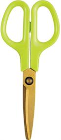 img 4 attached to ✂️ Green Titanium Scissors with Micro-Serrated Blade - Plus Fit Cut Curve (34555)