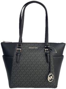 img 4 attached to 👜 Michael Kors Charlotte Large Women's Handbags & Wallets - Black Totes