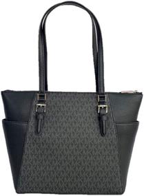 img 3 attached to 👜 Michael Kors Charlotte Large Women's Handbags & Wallets - Black Totes