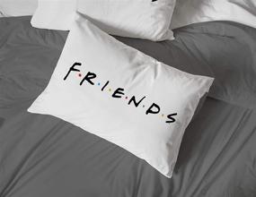 img 1 attached to 🛏️ Friends Classic Logo 2 Pack Reversible Pillowcase: Supreme Softness for Your Bed (Official Friends Product)