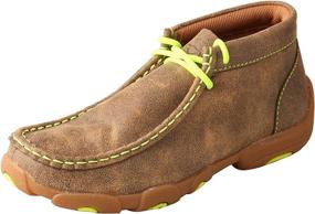 img 1 attached to Twisted Leather Lace Up Driving Moccasinss Sports & Fitness for Team Sports