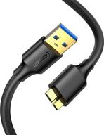 ugreen micro usb 3.0 cable: usb 3.0 type a male to micro b cord for samsung galaxy s5, note 3, cameras, hard drives, and more - length: 1.5ft logo