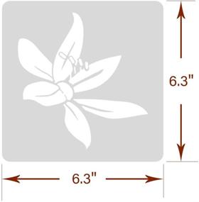 img 3 attached to 🌸 ‍🌸 SOOQOO Flower Graffiti Stencils - PET Cake Templates - Set of 9 DIY Drawing Stencils - Ideal for Painting Art Projects and Parent-Child Interactive Learning - Reusable