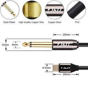 img 1 attached to J&D USB-C to 6.35mm 1/4 inch TS Audio Cable | Gold Plated USB Type C to 6.35mm 1/4 inch Male TS Mono Interconnect PVC Shelled Aux Adapter Cable | 3.3 Ft Length