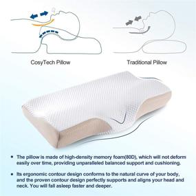 img 2 attached to Подушки CosyTech Cervical из памяти формы: Окончательное облегчение боли и ортопедическая поддержка для блаженного сна