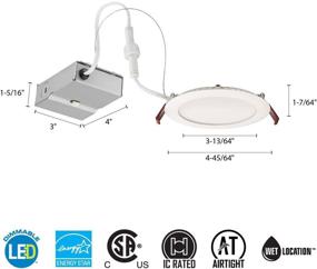 img 2 attached to 💡 Efficient and Bright: Lithonia Lighting WF4 LED 40K - Illuminate your Space with Style