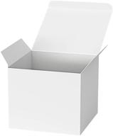 🎁 kushopfast 20pack white gift boxes with lids - recycled paper, 3x3x3 inch boxes for bridesmaid proposal, wedding, cupcake - easy assemble party favor boxes logo