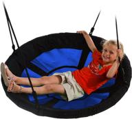 🌞 ultimate outdoor fun: swing n slide nest swing 40 inch blue - unbeatable quality and endless entertainment! logo