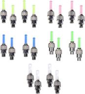 cosmos led flashing tyre wheel valve cap light - 10 pack for car, bike, bicycle, & motorbike wheel tire logo