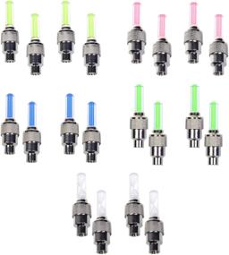 img 3 attached to COSMOS LED Flashing Tyre Wheel Valve Cap Light - 10 Pack for Car, Bike, Bicycle, & Motorbike Wheel Tire