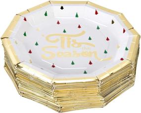 img 2 attached to Christmas Elegant Decagon Disposable Supplies