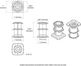 img 3 attached to 🔲 Enhance Mobility and Versatility with Outwater Square Double Caster DS71 325