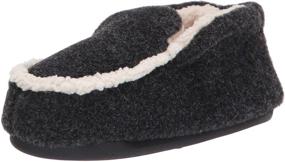 img 4 attached to 👢 Cozy and Stylish: Dearfoams Kids' Mason Felted Microwool and Plaid Bootie Slipper