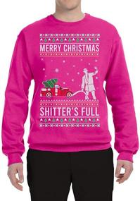 img 2 attached to Christmas Shitters Vacation Crewneck Sweatshirt Men's Clothing
