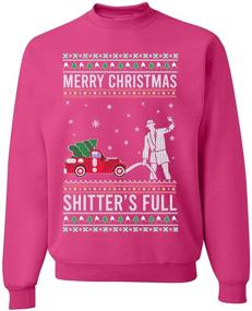 img 4 attached to Christmas Shitters Vacation Crewneck Sweatshirt Men's Clothing
