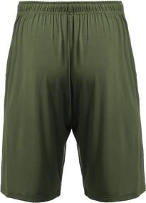 img 3 attached to 👖 Latuza Men's Sleep & Lounge Pajama Bottom Shorts in Green - Comfortable Men's Clothing for Relaxation