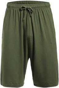 img 4 attached to 👖 Latuza Men's Sleep & Lounge Pajama Bottom Shorts in Green - Comfortable Men's Clothing for Relaxation