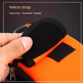img 1 attached to 🏃 Orange Universal Running Armband - Fitness & Gym Cell Phone Holder, Compatible with All Regular Size Phones, Ideal for Workouts
