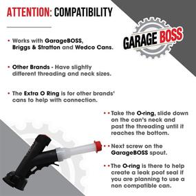 img 3 attached to 🔧 Enhance Fuel Can Functionality with Press N Pour Gas Funnel: Replacement Spout and Cap for GarageBOSS, Briggs & Stratton, and Wedco Portable Fuel Gas Can. Includes Bonus O Ring!