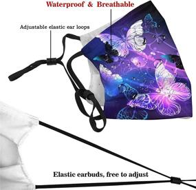 img 2 attached to 🌟 Reusable Face Mask 4-Pack with Adjustable Ear Loops and 20 Filter Pack – Washable Cover Set