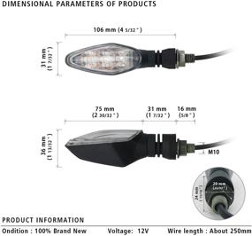 img 3 attached to 🏍️ MFC PRO Universal LED Turn Signal Light with Smoke Lens for Kawasaki, Honda, Yamaha, Suzuki, and KTM Motorcycles