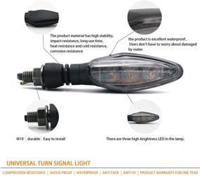 img 2 attached to 🏍️ MFC PRO Universal LED Turn Signal Light with Smoke Lens for Kawasaki, Honda, Yamaha, Suzuki, and KTM Motorcycles