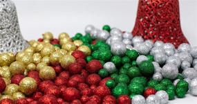 img 1 attached to BANBERRY DESIGNS 5 Bag Set of Glittered Foam Balls in Silver, Red, Green, Gold, and White for Vase Filler, Table Scatter, Party Décor, and Snow Ball Decorations