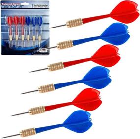 img 1 attached to Trademark Global Brass Dart Set with Steel Tips (6 Pack)