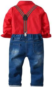 img 2 attached to 👕 Burgundy Boys' Clothing Sets with Nwada Clothing Suspender for Toddlers