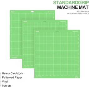 img 1 attached to 🔪 DIYIT 12x12 Cutting Mat Standard Grip for Cricut Maker 3/Maker/Explore 3/Air 2/Air/One - 3 Pieces Green Cutting Mats for Crafts