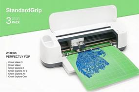 img 3 attached to 🔪 DIYIT 12x12 Cutting Mat Standard Grip for Cricut Maker 3/Maker/Explore 3/Air 2/Air/One - 3 Pieces Green Cutting Mats for Crafts