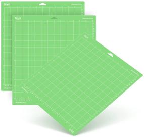 img 4 attached to 🔪 DIYIT 12x12 Cutting Mat Standard Grip for Cricut Maker 3/Maker/Explore 3/Air 2/Air/One - 3 Pieces Green Cutting Mats for Crafts