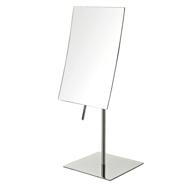 🪞 jerdon jp358c stainless steel finish rectangular vanity mirror, 5x8 with 3x magnification logo