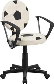 img 3 attached to ⚽️ Stylish and Functional: Flash Furniture Soccer Swivel Task Office Chair with Arms