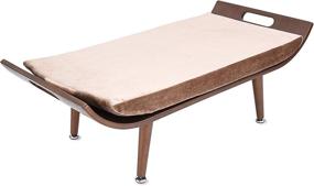 img 3 attached to 🐾 Ultimate Mid-Century Modern Luxury Lounger Cat Bed by Penn-Plax Cat Walk Furniture – Brown (CATFF18) – Perfect for Cats of All Sizes