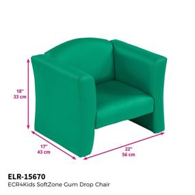 img 3 attached to ECR4Kids SoftZone Drop Upholstered Chair Kids' Home Store in Kids' Furniture