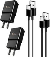 🔌 комплект из двух быстрых адаптивных зарядных устройств с usb-c-кабелем - совместим с samsung galaxy s21 / s21 ultra 5g / s10 / s20 / s10e / s9 / s8 / plus / edge / active / note 8/9 / 20/10 - настенное зарядное устройство с сетевым адаптером логотип