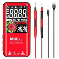 🔧 bside color lcd digital multimeter - 9999 counts auto-ranging ohmmeter with smart mode and live check voltage tester logo