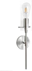 img 4 attached to 🔦 Contemporary Brushed Nickel MONKFISH WS36 1-Light Wall Sconce with Clear Glass Shade - Modern Minimalist Bathroom Bedroom Stair Cafe Lamp Fixture, UL Listed