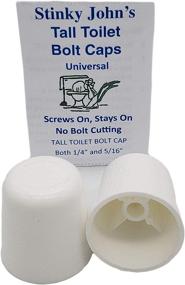 img 4 attached to 💩 Stinky John's Tall Toilet Bolt Caps: Prevent Bolt Cutting! Universal Fit, 100% Made in USA (2 Pack)