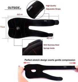 img 2 attached to 🌟 Senston Adjustable Breathable Neoprene Elbow Brace Support - Arm Wrap Strap, 1 Pack