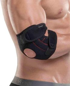 img 4 attached to 🌟 Senston Adjustable Breathable Neoprene Elbow Brace Support - Arm Wrap Strap, 1 Pack