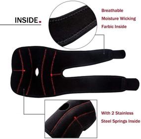 img 1 attached to 🌟 Senston Adjustable Breathable Neoprene Elbow Brace Support - Arm Wrap Strap, 1 Pack