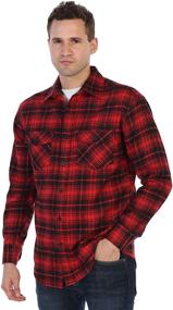 img 2 attached to Gioberti Checkered Brushed Flannel Contrast: Stylish and Cozy Plaid Shirt for Versatile Outfits