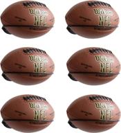 🏈 set of 6 metal black wall-mount football ball holder organization and storage rack by wallniture sporta logo