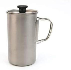 img 3 attached to Snow Peak - Sustainable Ultralight Titanium French Press CS-111 - Japanese-Made for Backpacking and Camping Coffee