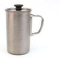 snow peak - sustainable ultralight titanium french press cs-111 - japanese-made for backpacking and camping coffee логотип