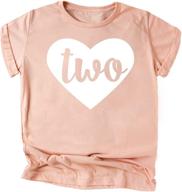 second birthday shirt for toddler girls - two in heart 2nd birthday girls outfit logo