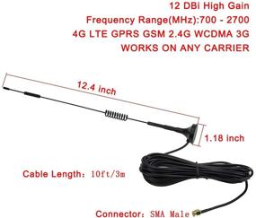 img 3 attached to 📶 Высокопроизводительная (2Pack) 4G LTE антенна 12Dbi с разъемом SMA Male - Усилите ваш сотовый сигнал!